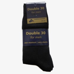 Double 30 sokken zwart
