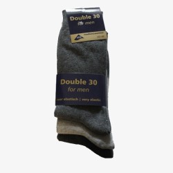 Double 30 sokken grijs