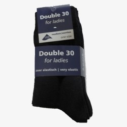 Double 30 for ladies zwart damessokken naadloos