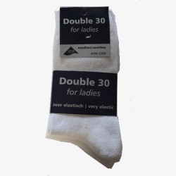 Double 30 for ladies wit damessokken