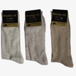 Double 30 sokken beige badstof voet